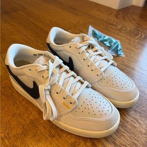 Nike Cream and Black Sneakers